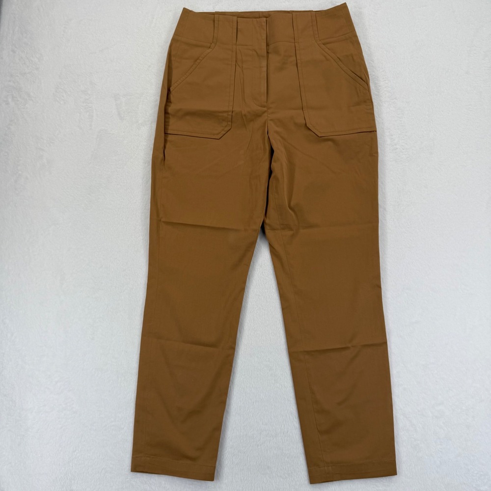 Veronica Beard Size 6 Brown‎ Pants High Rise Straight Leg Utility Pockets READ